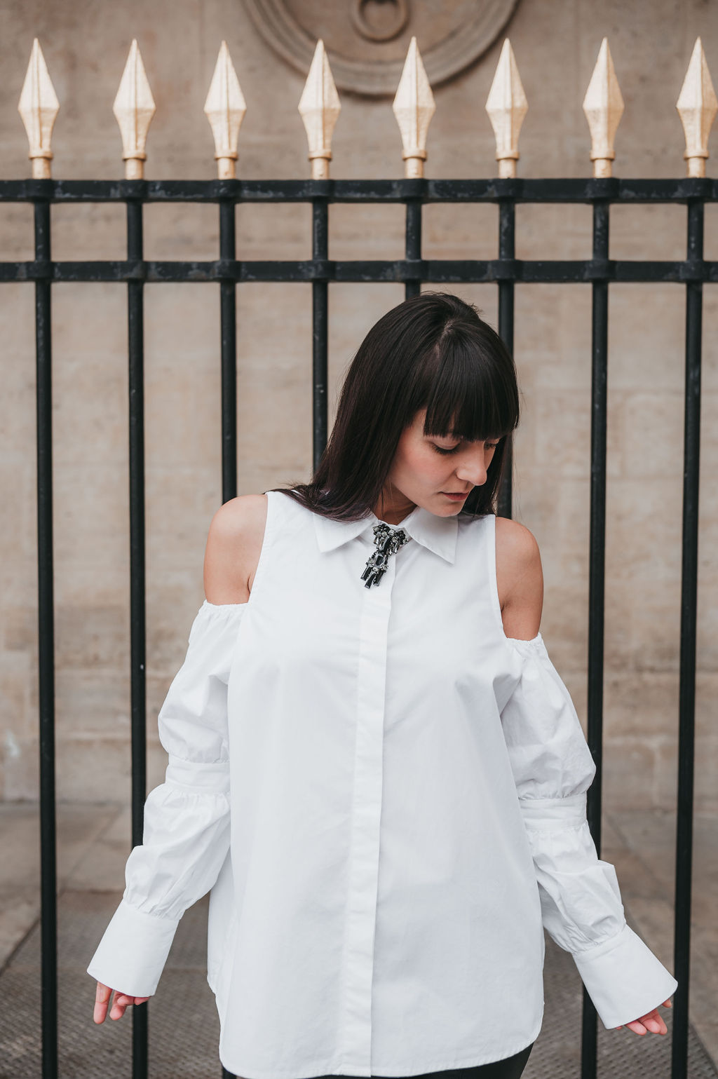 détail chemise Cristina – confection à Paris – IGLA BY V